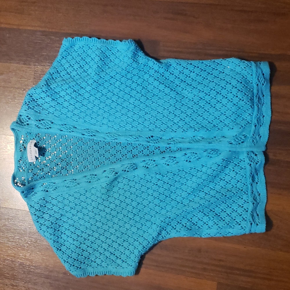 Sag Harbor Short Sleeve Sweater Vest Size S